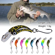 Minnow Fishing Lure 3.8cm 1.5g Mini Artificial Hard Bait Sinking Crankbait Wobblers Trout Pike Bass Fishing Tackle Accessories