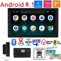 Android 8.1 WiFi Double-Din Car Stereo with GPS Navigation & Reverse Camera