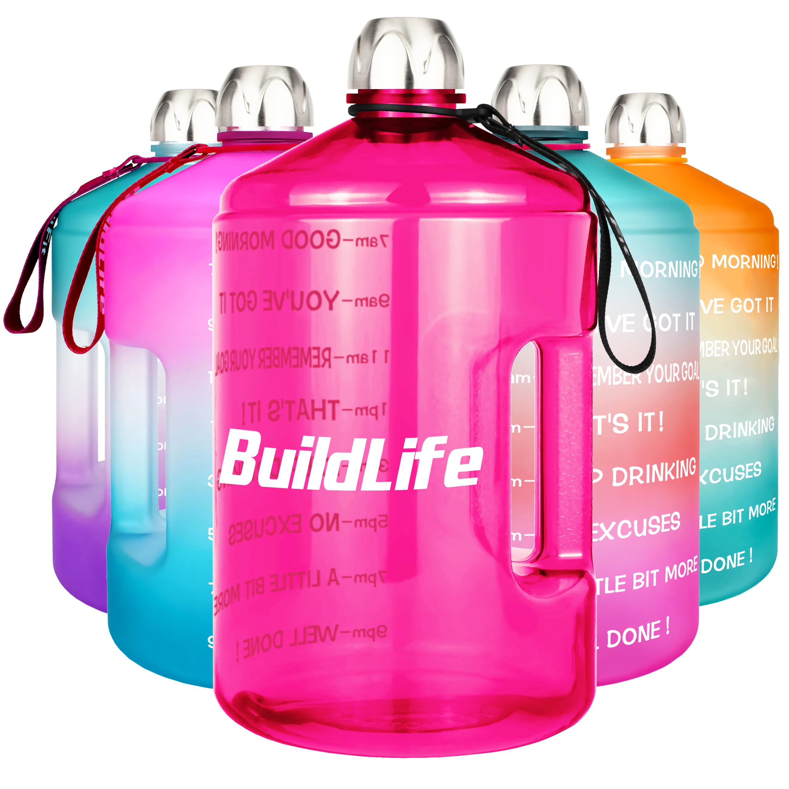 QuiFit 3.78L 2.2L 1.3L Gallon Water Bottle Large Capacity GYM Fitness