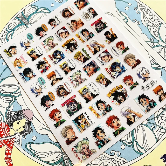 TSC-293 TSC-287 Japanese cartoon anime clown character 3D Back glue Nail Art Stickers Decals Sliders Nail ornament decoration TSC-262