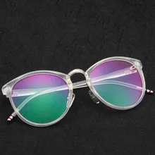 Компьютерные очки женские прозрачные круглые очки оправа Прозрачная Оптическая оправа UV400 усовершенствованная PC оправа для очков