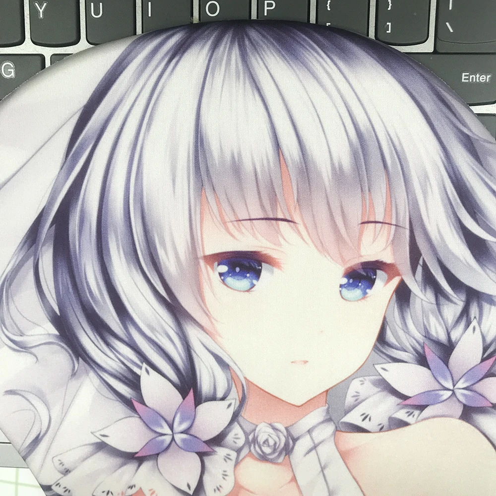 FFFAS 3D коврик для мыши на запястье удобный эргономичный Oppai темно синий геймер
