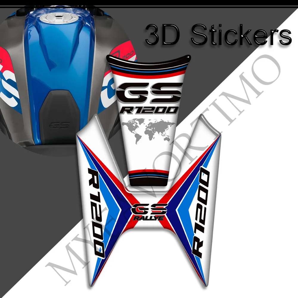 Gas Fuel Oil Kit Knee Tank Pad 3D Stickers Decal Protection Fairing Fender For BMW R1200GS R1200 R 1200 GS LC Rallye Rally