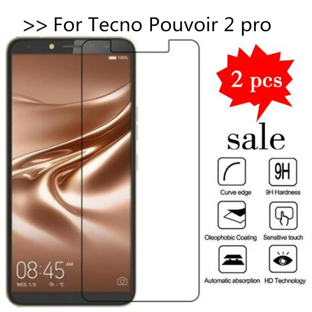 Для Tecno Pouvoir 2 pro закаленное стекло 9H Высококачественная Защитная пленка Взрывозащищенный протектор экрана для Tecno Pouvoir 2 pro