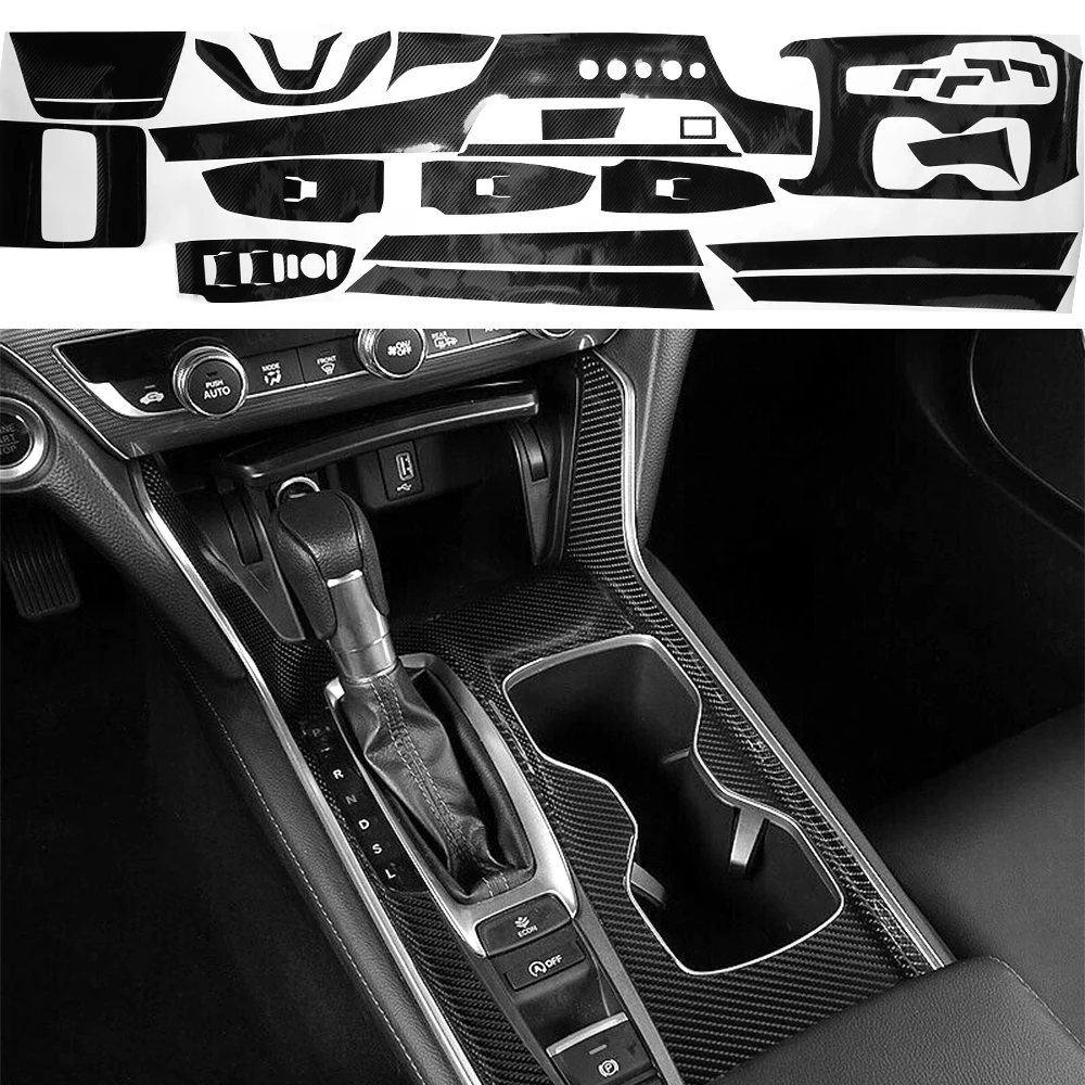 5D углеродное волокно интерьер наклейки украшения комплект для Honda Accord