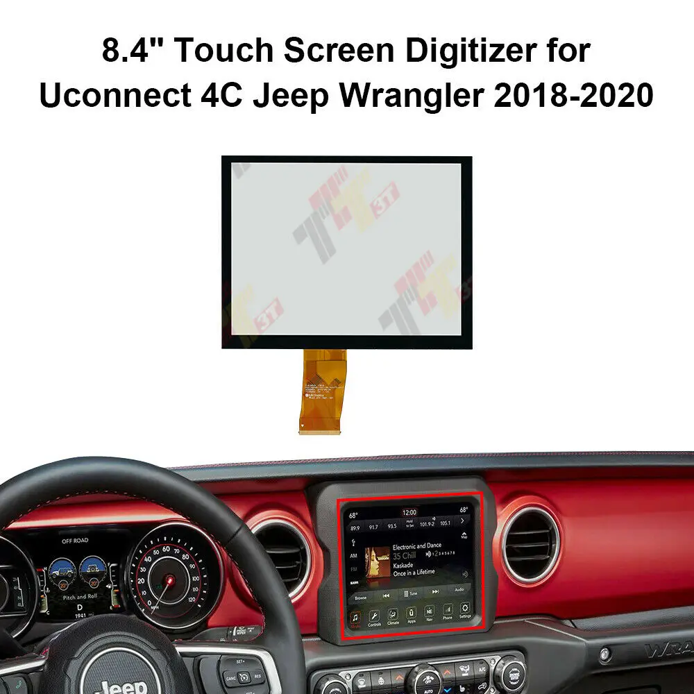 8.4 Touch Screen Digitizer Compatible with Chrysler Dodge Maserati Uconnect 3 RB5 RE2 Radio Navigation Display Monitor