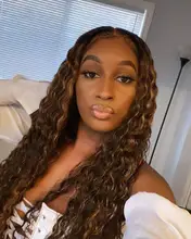 Brasileño destacar agua onda de encaje del pelo humano del Frente pelucas con minimechones encaje de colores cierre peluca para mujeres Density150 pelo Remy