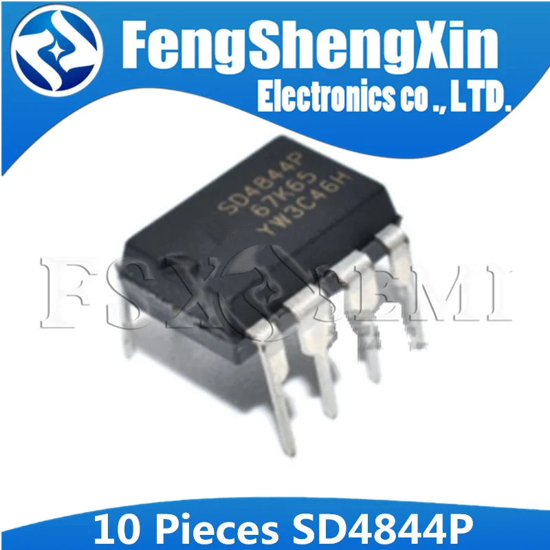 10 шт. чип источника питания SD4844P67K65 DIP-8 SD4844P DIP8 SD4844 DIP | Электронные компоненты и