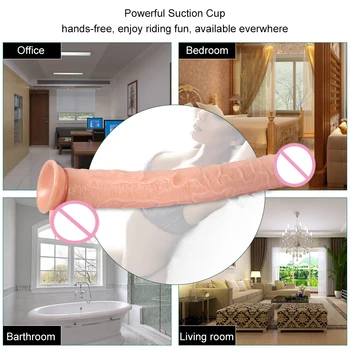 16.93inch Super Long Dildos Gaint huge Dildo Suction Cup Realistic Penis Soft Dick stimulate Vaginal Anal Massage for woman 6