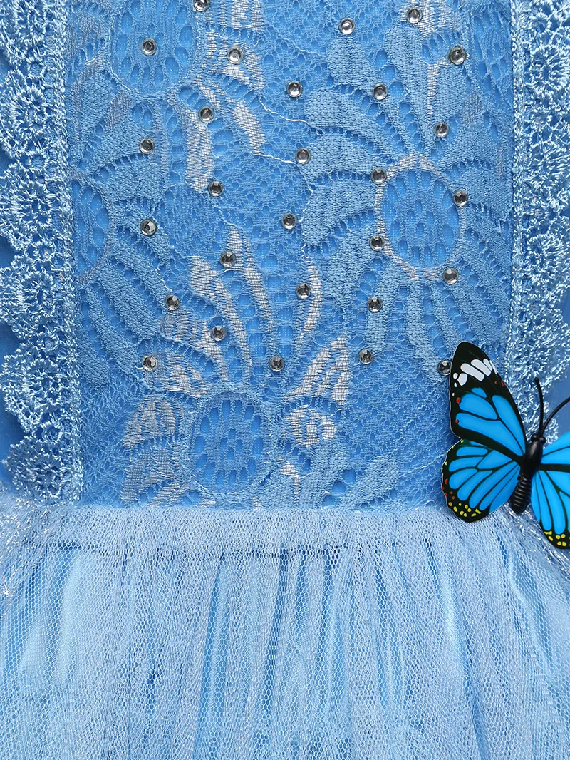 Disney платье принцессы «Холодное сердце» 2 зимнее платье для девочек платье принцессы с юбкой-пачкой, украшенные пайетками и бантом в виде цветка, с длинными рукавами и юбка с кружевом; вечерние платья Косплэй Jurk дети Kostuum