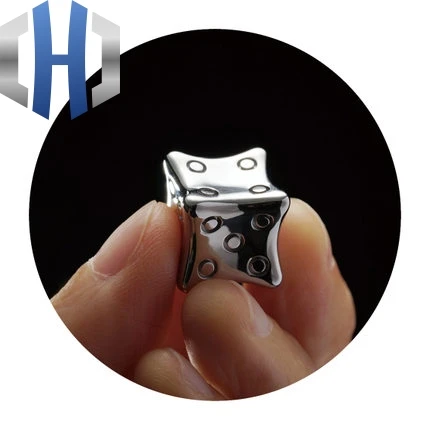 

Titanium Alloy Dice Titanium TC21 Can Iced Drink EDC Titanium Light Dice