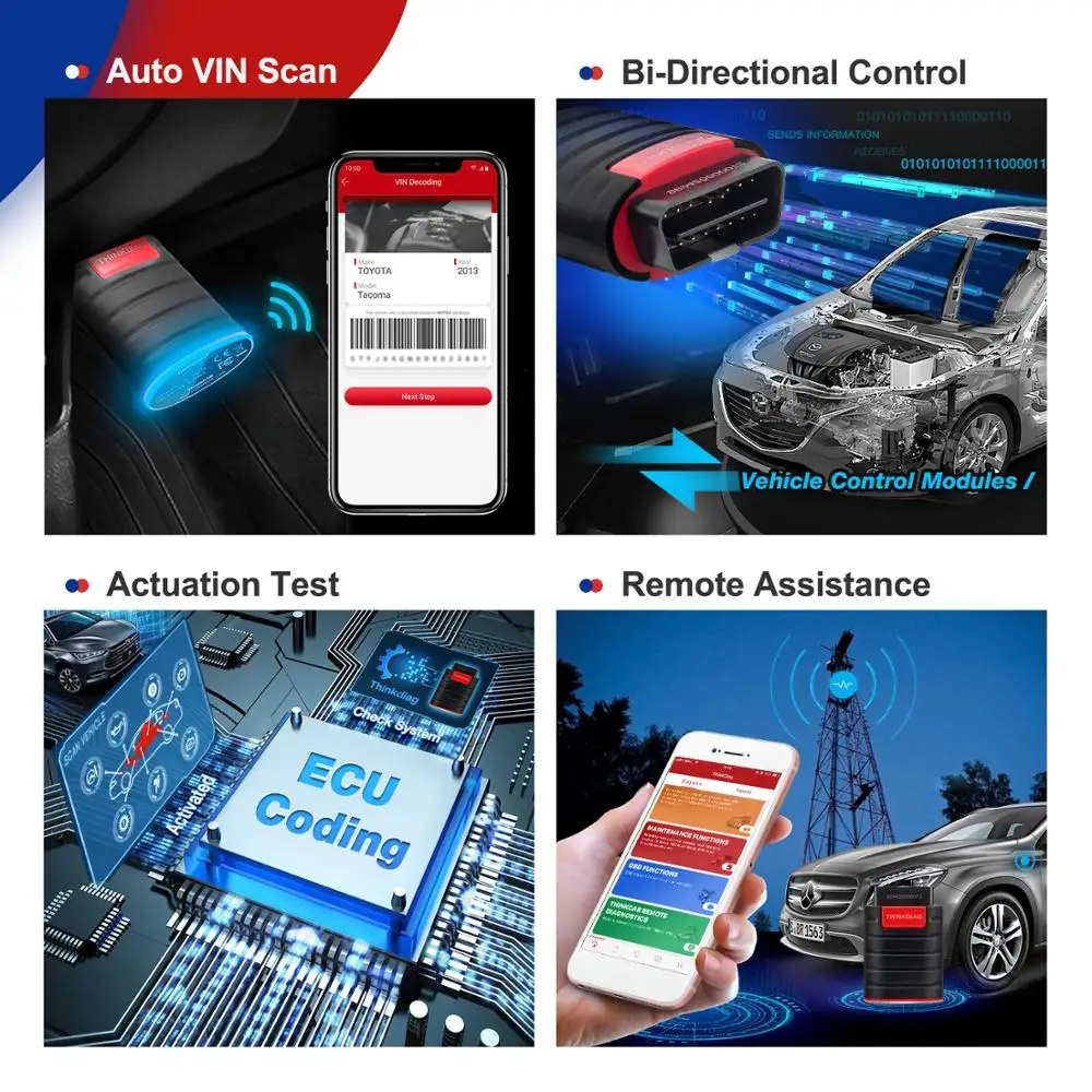 - Thinkcar One YearFree All Software Bluetooth Code Reader Obd2 Scanner Automotivo New Version Car Diagnostic Tool PK AP200
