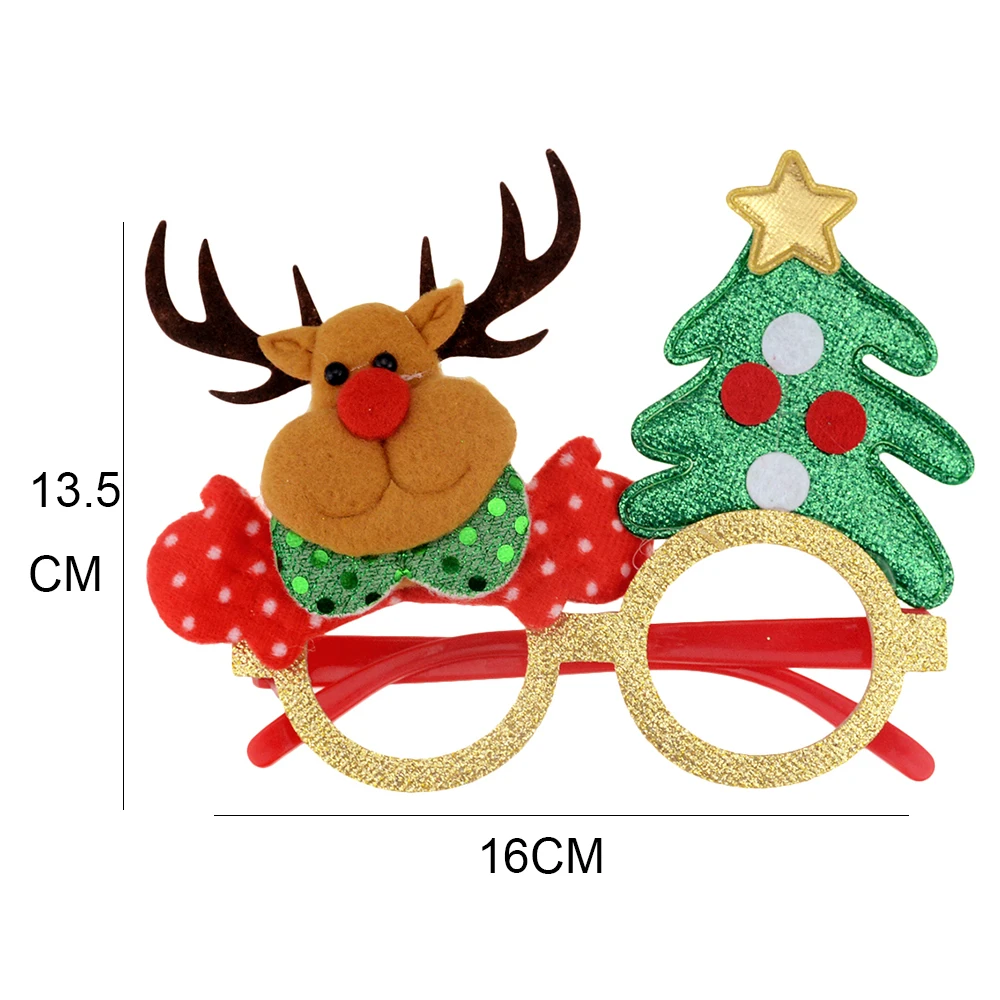 1 шт. рождественские украшения игрушки для взрослых и детей Санта-Клаус Снеговик рога очки Рождественские декоративные очки - Цвет: Fawn tree