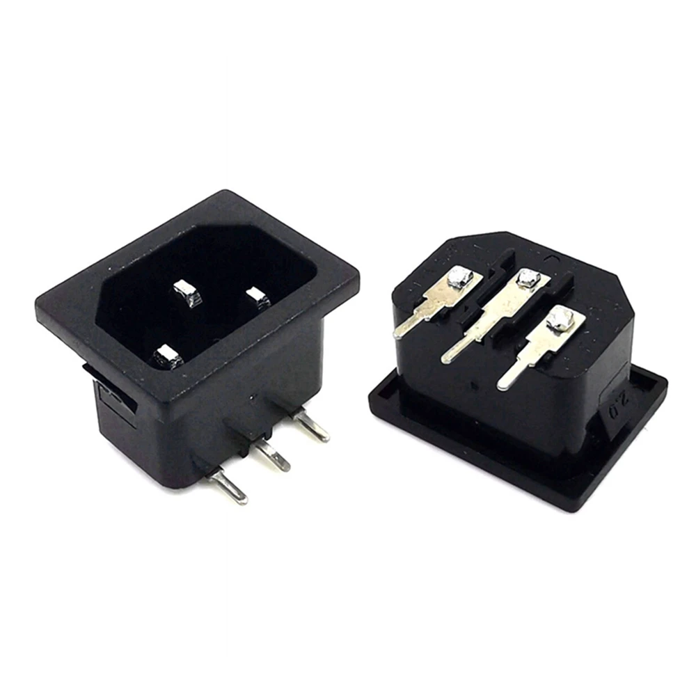 5pcs/lot AC Power Socket 90 degree Bending Angle IEC 320 C14 Male Plug Panel Inlet Sockets Connectors | Обустройство дома