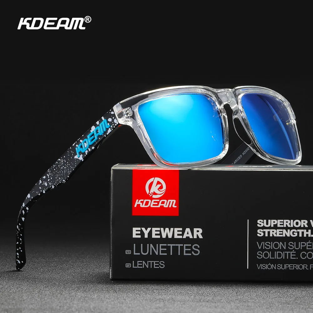 KDEAM 3D Logo Polarized Sunglasses with Real Coating Lens