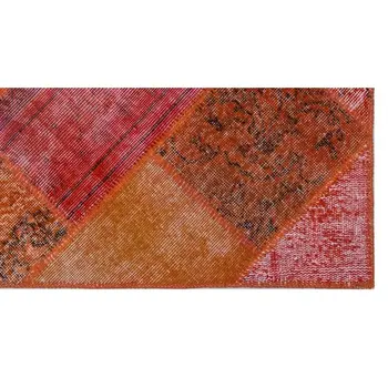 

Handmade Orange Vintage Overdyed Patchwork Area Rug 080x150 Cm-2'7''X4'11''