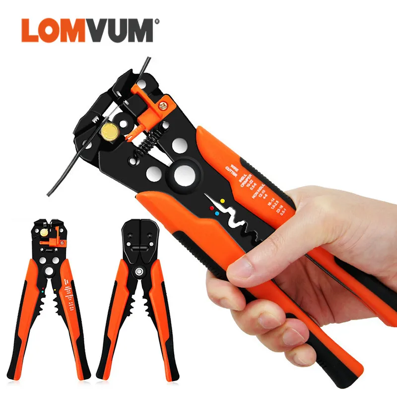 

LOMVUM Crimping Tool Wire Stripper Pliers Cable Cutter Wire Stripping Crimping Pliers Terminal Atomatic Peeling Pliers Hand Tool