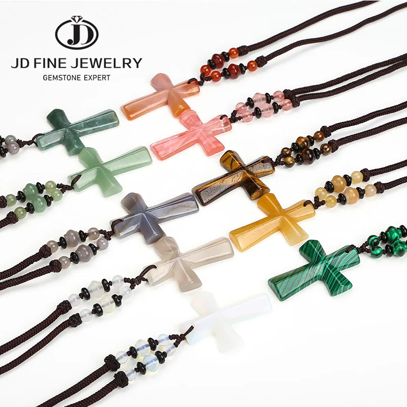 Новинка Лидер продаж ожерелье JD для мужчин и женщин подвеска крест с золотым