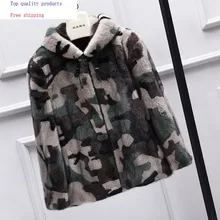 Натуральное меховое пальто, Мужская норковая Меховая куртка с капюшоном, зимняя камуфляжная модная мужская норковая куртка и пальто 3836 KJ2721