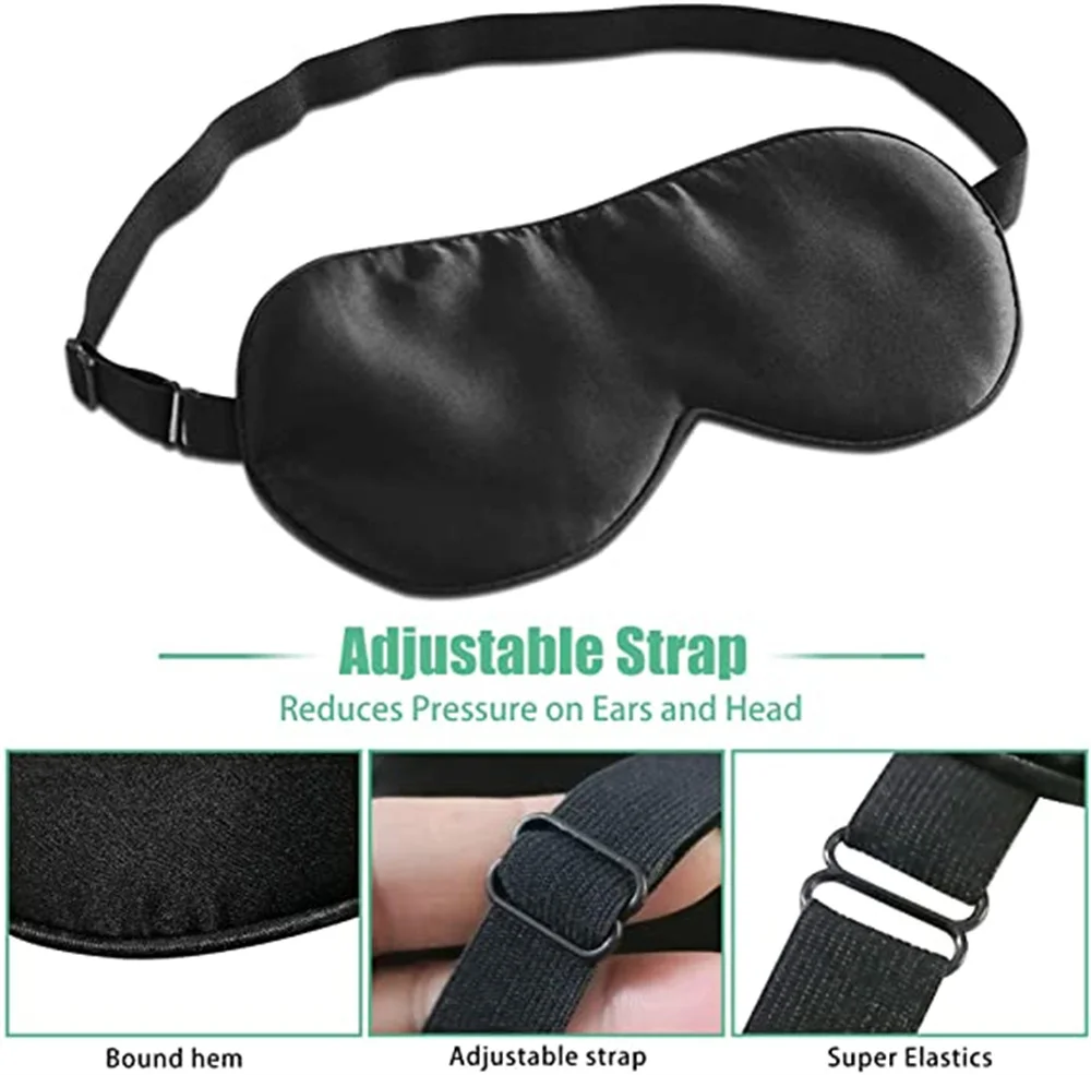 19 Mulberry 100% Natural Silk Sleep Eye Mask Sleeping Comfortable Super Soft Eye Shade Cover With Adjustable Strap Blindfold 5