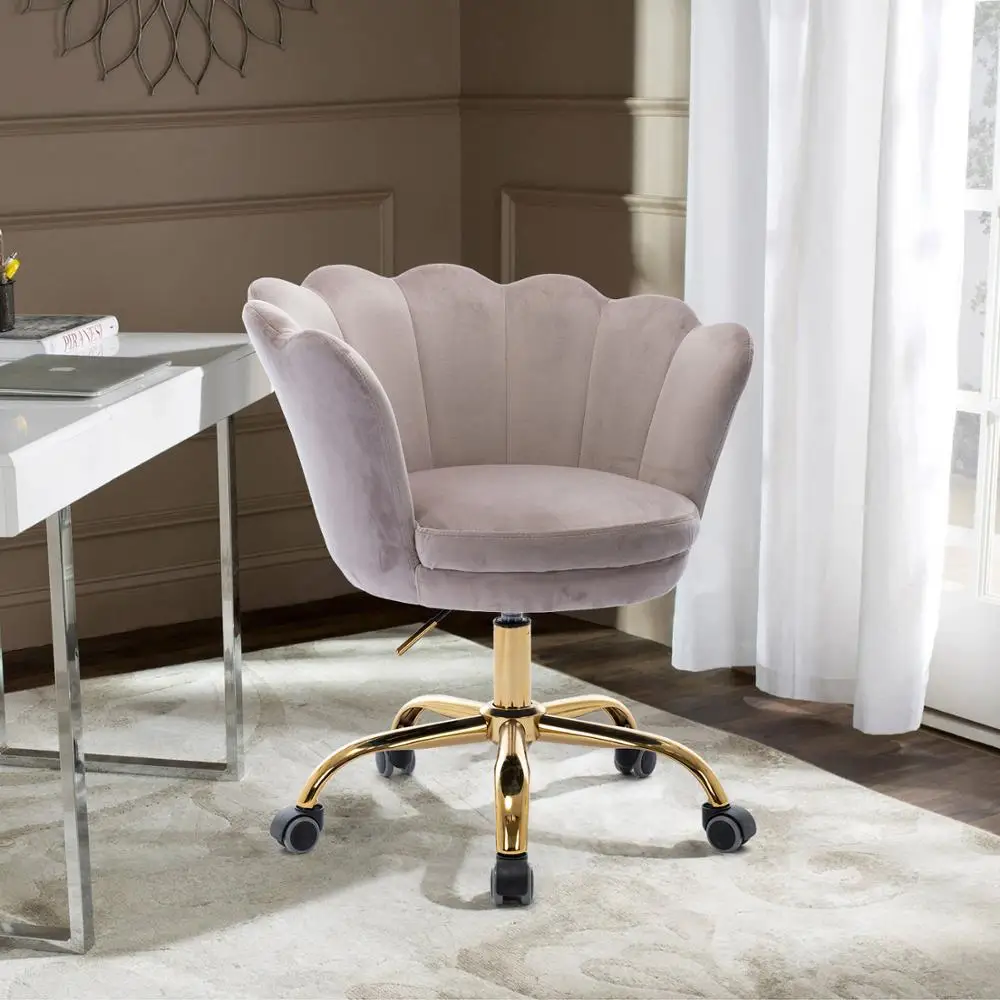 

Adjustable Chair Office Makup Swivel Chair For Living Room Shell Design Home Chair With Rollers Fast Shipping