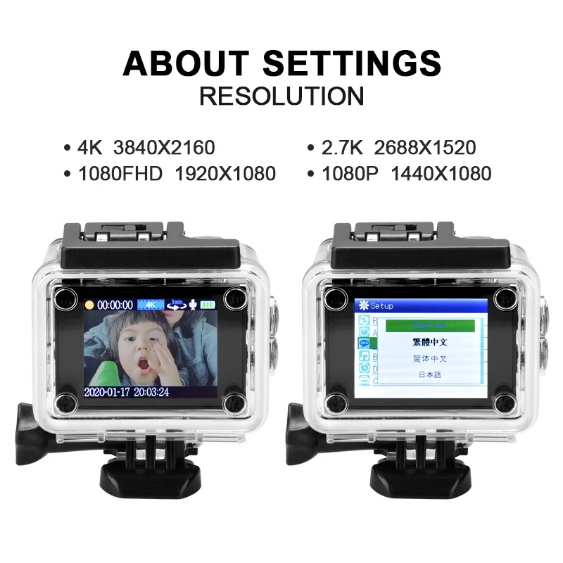 H16R Ультра HD 4K экшн камера WiFi Спортивная с дистанционным управлением спортивная DV