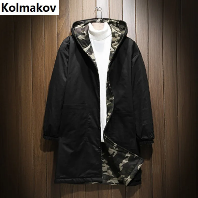 

2019 New Men's winter Parkas Casual fashion camouflage Coat Winter thick Jacket Hooded Classic Overcoats size M-5XL