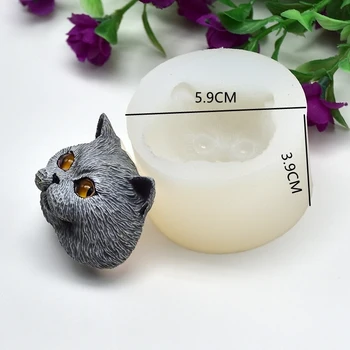 

Cute Puppies Cat Style Silicone Molds 3D Cat Shape Soap Cake Candy Chocolate Mould DIY Jewelry Making Accessories