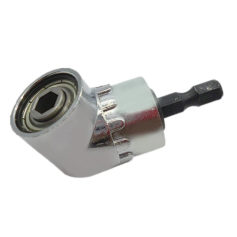 

2Pcs Right Angle Drills,105 Degree Right Angle Drill Extension Shank Quick Change Driver Drilling Screwdriver Magnetic 1/4 Hex