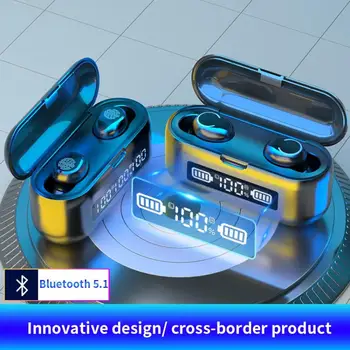 

Wireless Bluetooth 5.1 Headphone TWS HD Call Earphone LED Display Touch Control Headset 9D HIFI Stereo Noise Cancelling Earburds