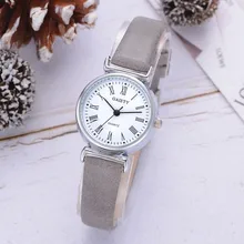Женские часы модные кожаные аналоговые кварцевые круглые наручные часы Высокое качество ультра-тонкий маленький изысканный браслет часы YE1