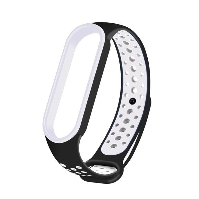 Strap for Xiaomi Mi Band 5 6 4 3 Porous Anti-Sweat Double Color Bracelet Sport Breathable Strap Replacement Wrist Strap