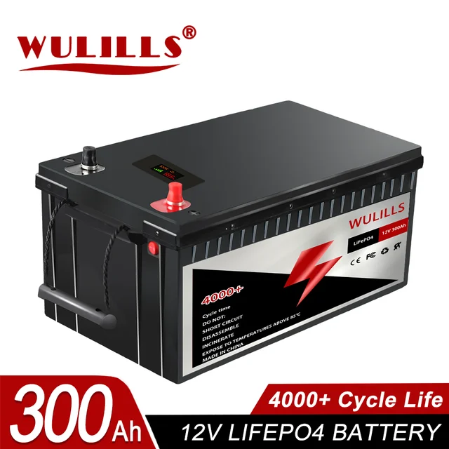 LiTime 12V 300Ah LiFePO4 Lithium Battery, Build-in 200A BMS, 3840Wh Energy  - 1 Pack 12V 300Ah