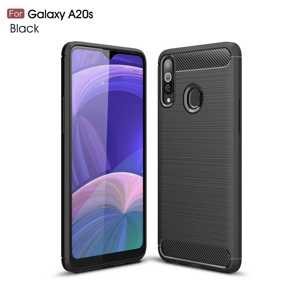 Чехлы для мобильных телефонов для samsung Galaxy A20S чехлы из углеродного волокна для A10S Встроенная задняя крышка для M30S чехол DHL бесплатно 50 шт
