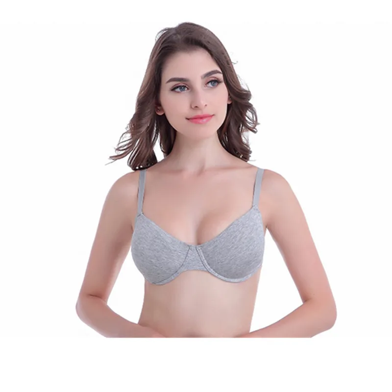 bra Slim comfortable bra with a steel ring of seamless women underwear solid color sexy cotton bra