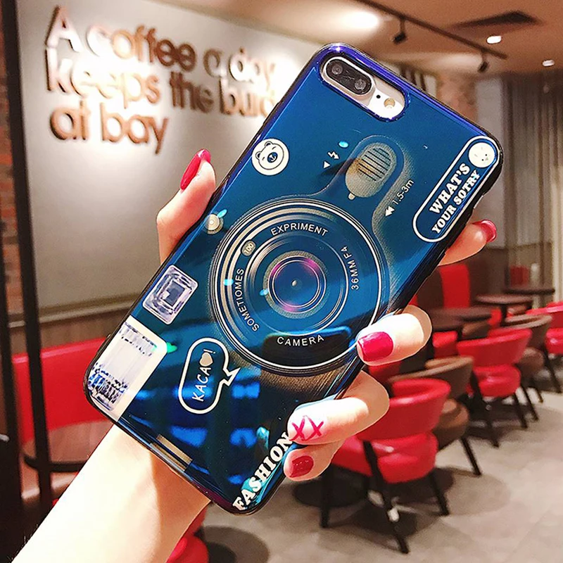 Blu-ray Camera Wristband Phone Case For iPhone 11 pro XR XS X Case Silicone Cover For iPhone 11 Pro Max 7 8 6s Plus Holder Cases (7)