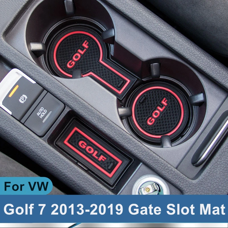Противоскользящий коврик для паза двери автомобиля для VW Golf 7 MK7 2013- резиновая слот ворота коврик аксессуары