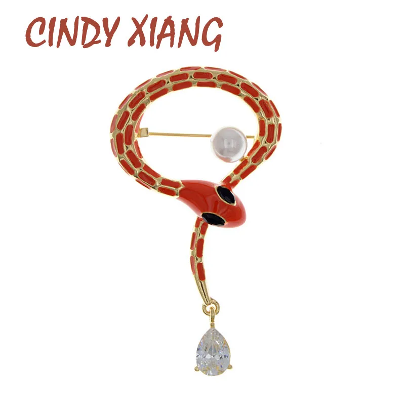 Женская эмалированная брошь CINDY XIANG в виде животного аксессуар для зимнего