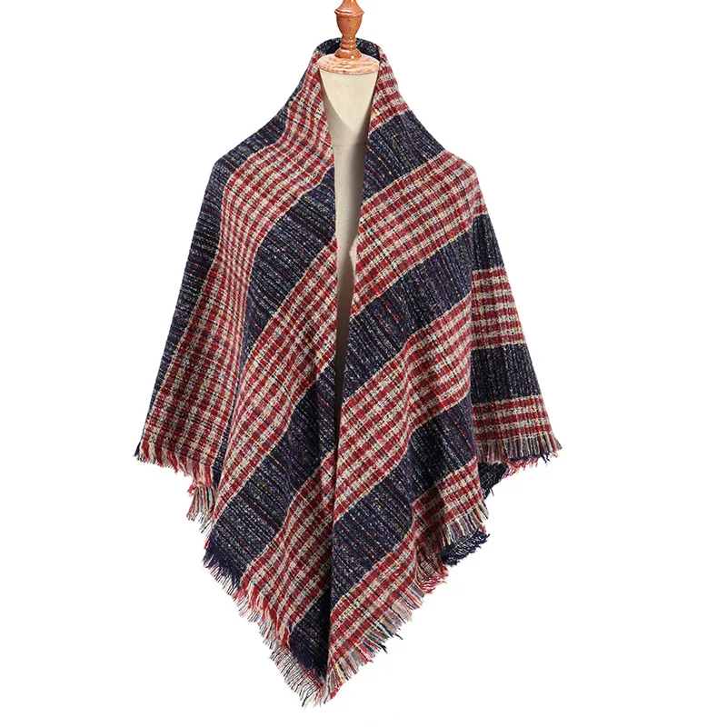 

2019 New Winter Women's Scarf Soft Plaid Warm Cashmere Scarves Top Quality Female Shawls and Wraps Pashmina Lady Bandana Hijab