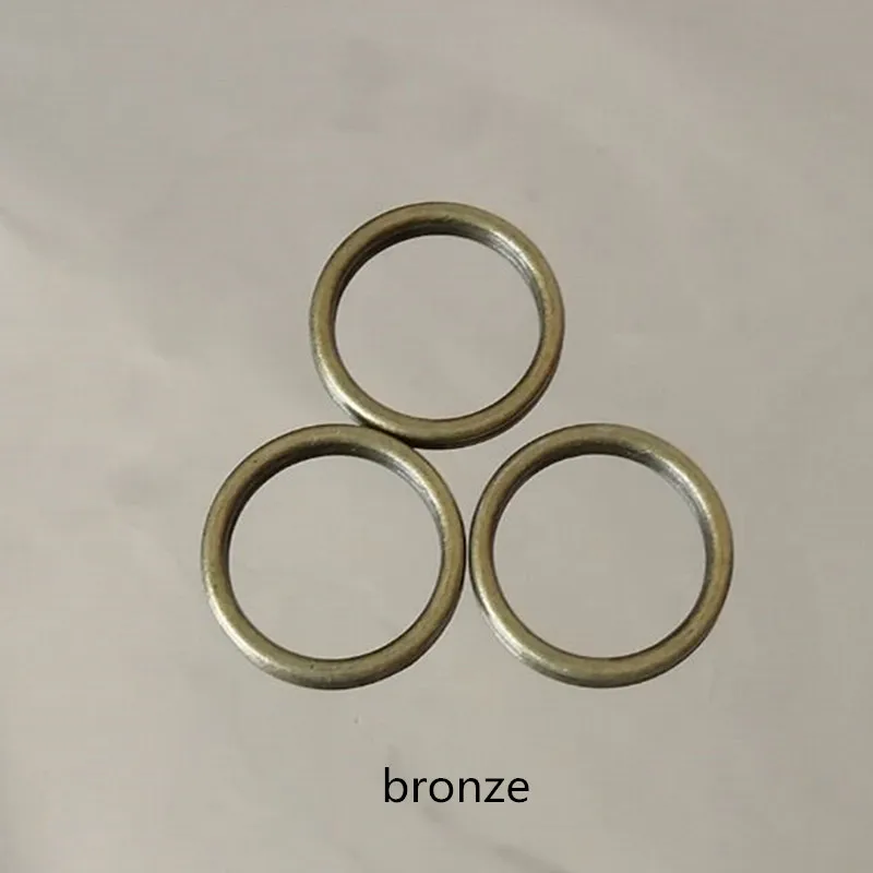 20pcs/lot 20mm - 35mm bronz stříbro černá zlato kroužek O prsten navázání slitina kov boty pytle pás přezkami DIY příslušenství