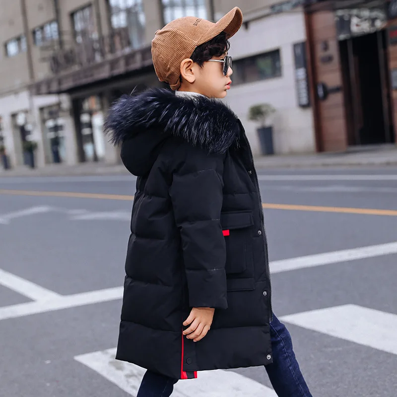 Comprar OLEKID 2019 30 grados Rusia invierno niños chaqueta con capucha cálida chaqueta para niño 7 14 años abrigo adolescente Parka para niños