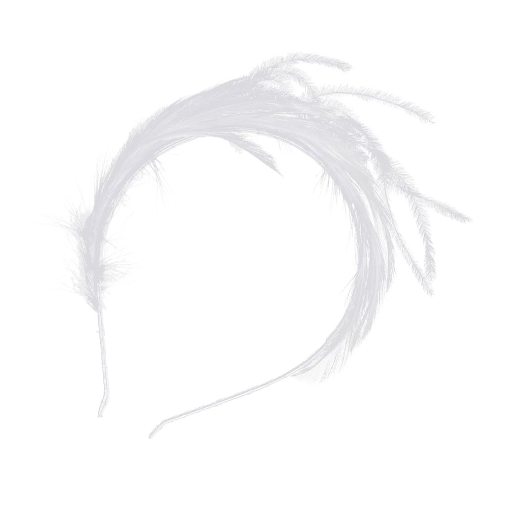 Headwear Hair Accessories Fascinator White  Headband For Girls