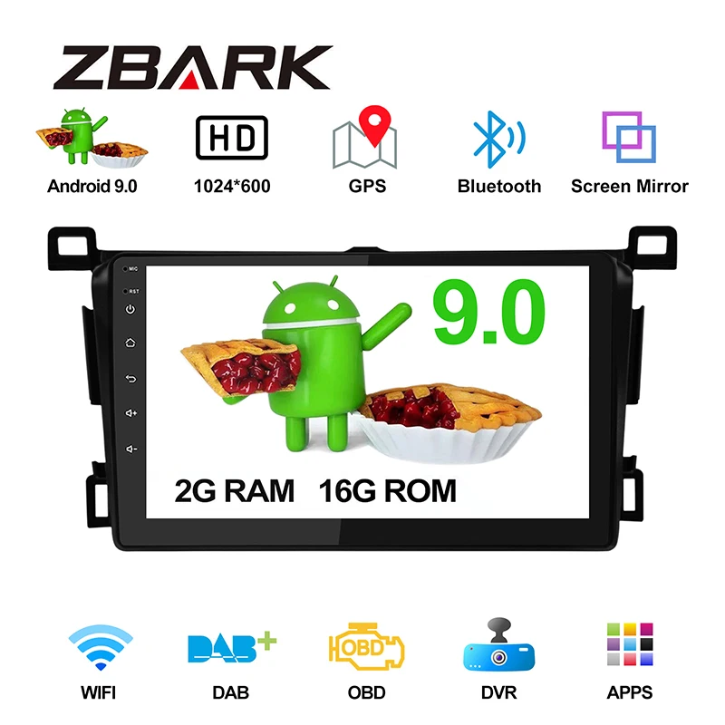 9 дюймов 2 din Android 9,0 Автомобильный мультимедийный Радио стерео плеер gps навигация для Toyota RAV4 2013 YHTK9073