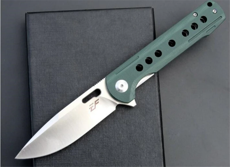 green Eafengrow EF910 складной нож G10 Ручка D2 лезвие шарикоподшипник Флиппер Кемпинг/Выживание/открытый/Тактический нож складной EDC инструмент - Цвет: green