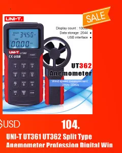 UNI-T UT363S цифровой анемометр Мини скорость ветра, температура тестер ЖК-дисплей измеритель ветра термометр Макс/AVG измерение