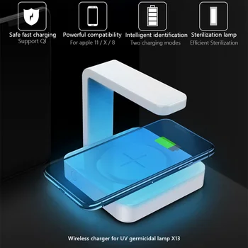 

UV Disinfection Cell Phone Sterilizer Enduring Wireless USB Charger for Smartphone Light Kitchen Bedroom Hospital