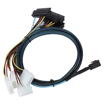 

Internal Mini SAS 36P SFF 8087 to (4) 29Pin SFF-8482 Connectors Power Port 12GB/S Cable 36P TO 4 29P Cable (1M)