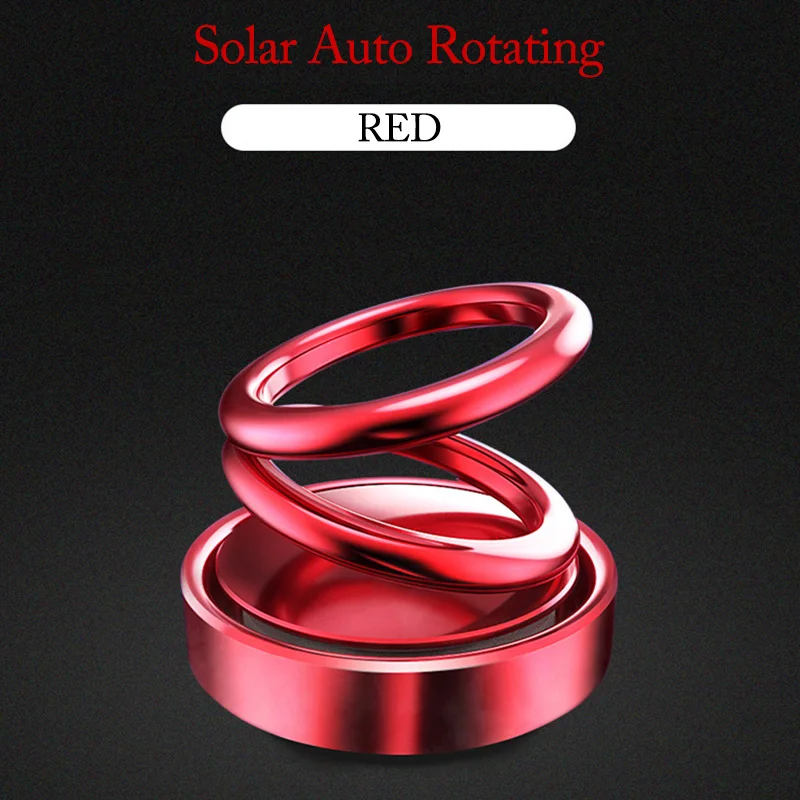 solar auto red Автомобильный освежитель воздуха парфюмерная приборная панель свежий аромат для авто солнечный авто вращение автомобильный стиль воздуха Авто ароматерапия автомобильные аксессуары - Название цвета: solar auto red