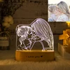 Dropshipping  Personalized Acrylic Lamp Customized Photo Text Night Light  USB Wooden Base Wedding Mother's Day Party  Gift 3