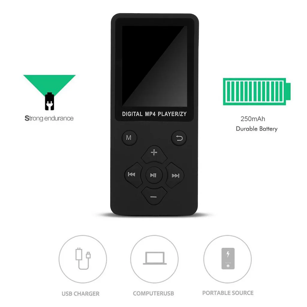 35 мини-usb-зажим ЖК-экран Bluetooth MP4 плеер поддержка 32G TF карта ультра тонкий без потерь звук 1,8 ''MP4 плеер с FM Электронная книга